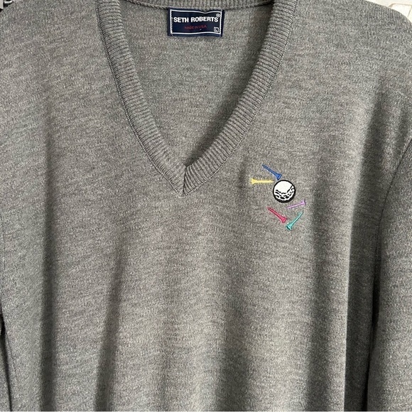 Seth Roberts V Neck Long Sleeve Golf Polo Sz Lrg - Picture 5 of 10